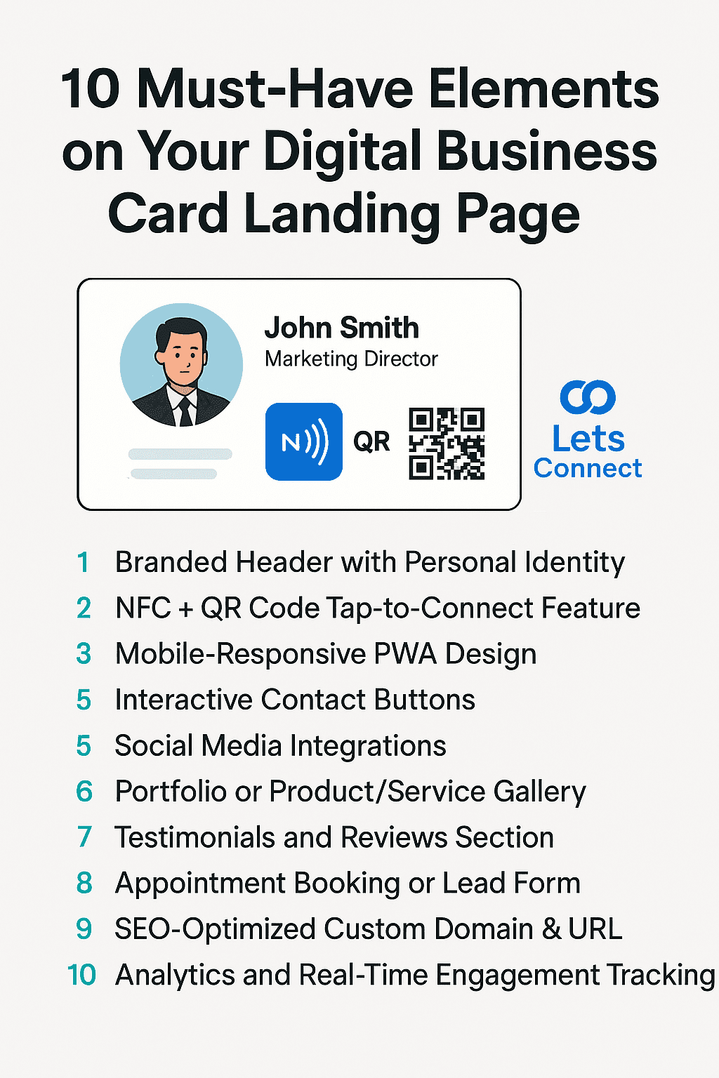 Digital Business Card Landing Page Must Have Elements
