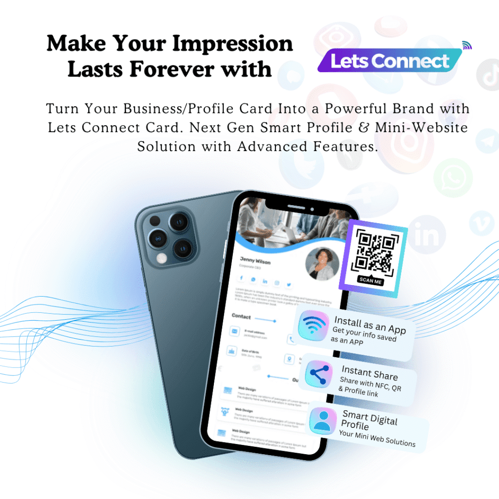 Make Your First Impression Best With Lets Connect Nfc Business Card
