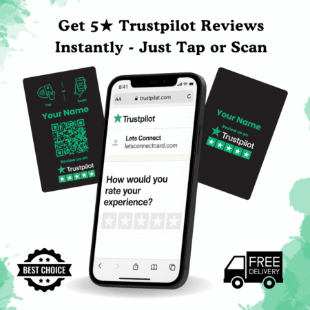 Trustpilot Review Card With Nfc &Amp; Qr Code