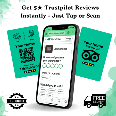 TripAdvisor Review Card with NFC & QR