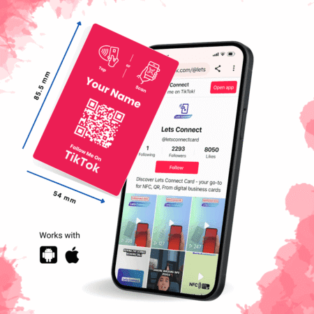 Tiktok Display Card With Nfc And Qr