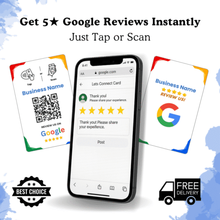 Nfc Google Review Cards - Tap &Amp; Qr Code Rating Card