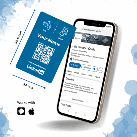 Linked Business Card with NFC QR Image